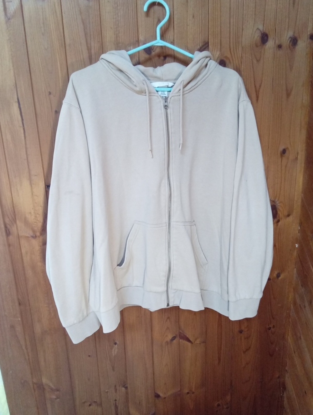 H&M Beige Kids Zip-Up Hoodie Sweatshirt
